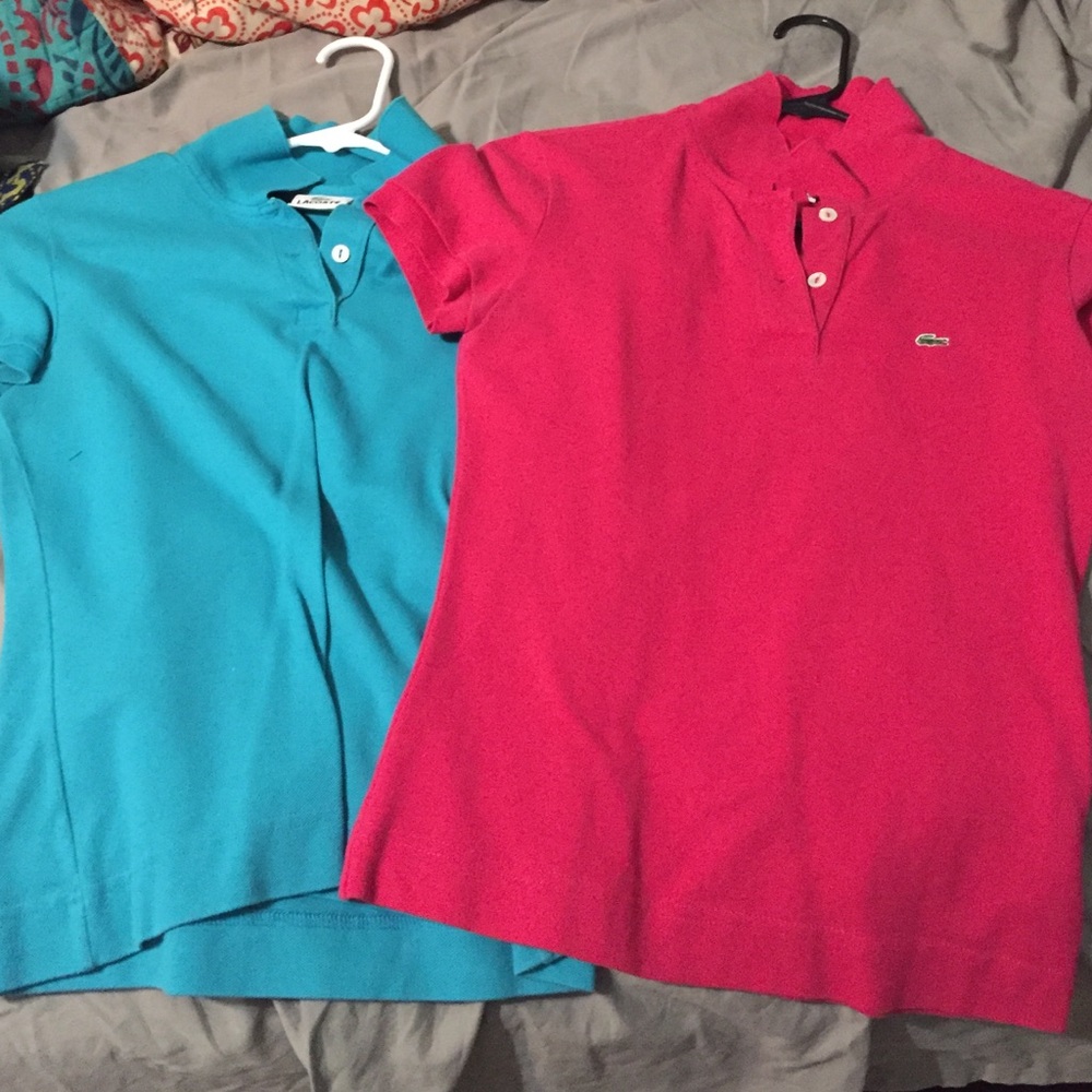 Lacoste Women's Polo Shirts - Blue and Pink